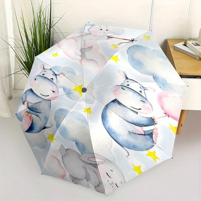 Bunny, Hippo Automatic folding umbrella simple eight rib design, bright color pattern, durable iron frame, ideal for travel and outdoor, be
Bunny, Hippo Automatic folding umbrella simple eight rib design, bright color pattern, durable iron frame, ideal for travel and outdoor, be