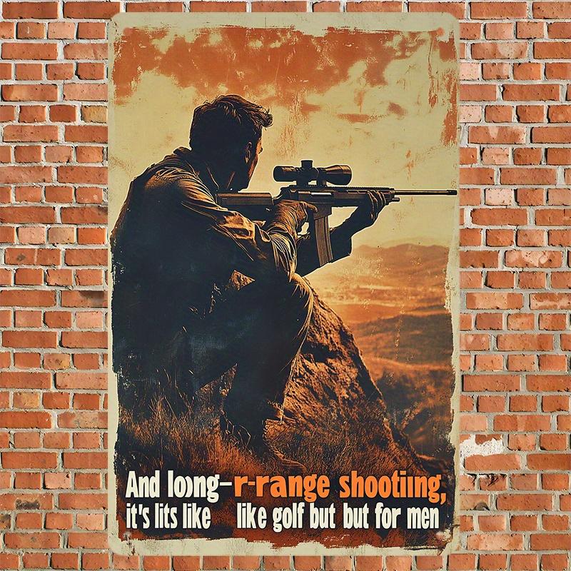 VintageInspired Metal Tin Sign LongRange Shooting Rustic Wall Art with Sniper Silhouette for Home Outdoor Decor Easy aluminum 20x30cm
VintageInspired Metal Tin Sign LongRange Shooting Rustic Wall Art with Sniper Silhouette for Home Outdoor Decor Easy aluminum 20x30cm