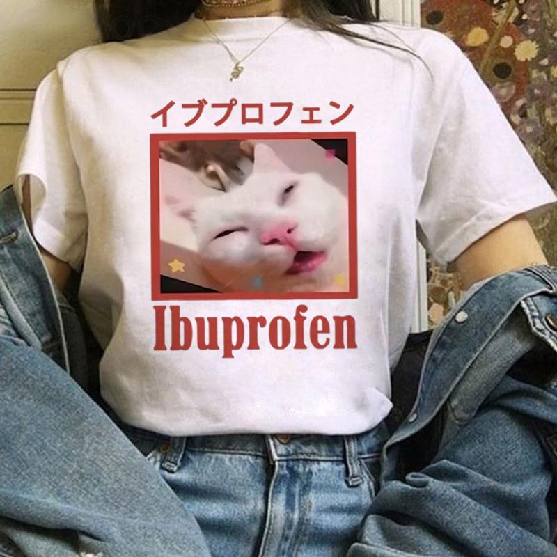 Retro cat print Womens short sleeved round neck Tshirt for spring and summer fashion casual trend Womens Tshirt S
Retro cat print Womens short sleeved round neck Tshirt for spring and summer fashion casual trend Womens Tshirt S