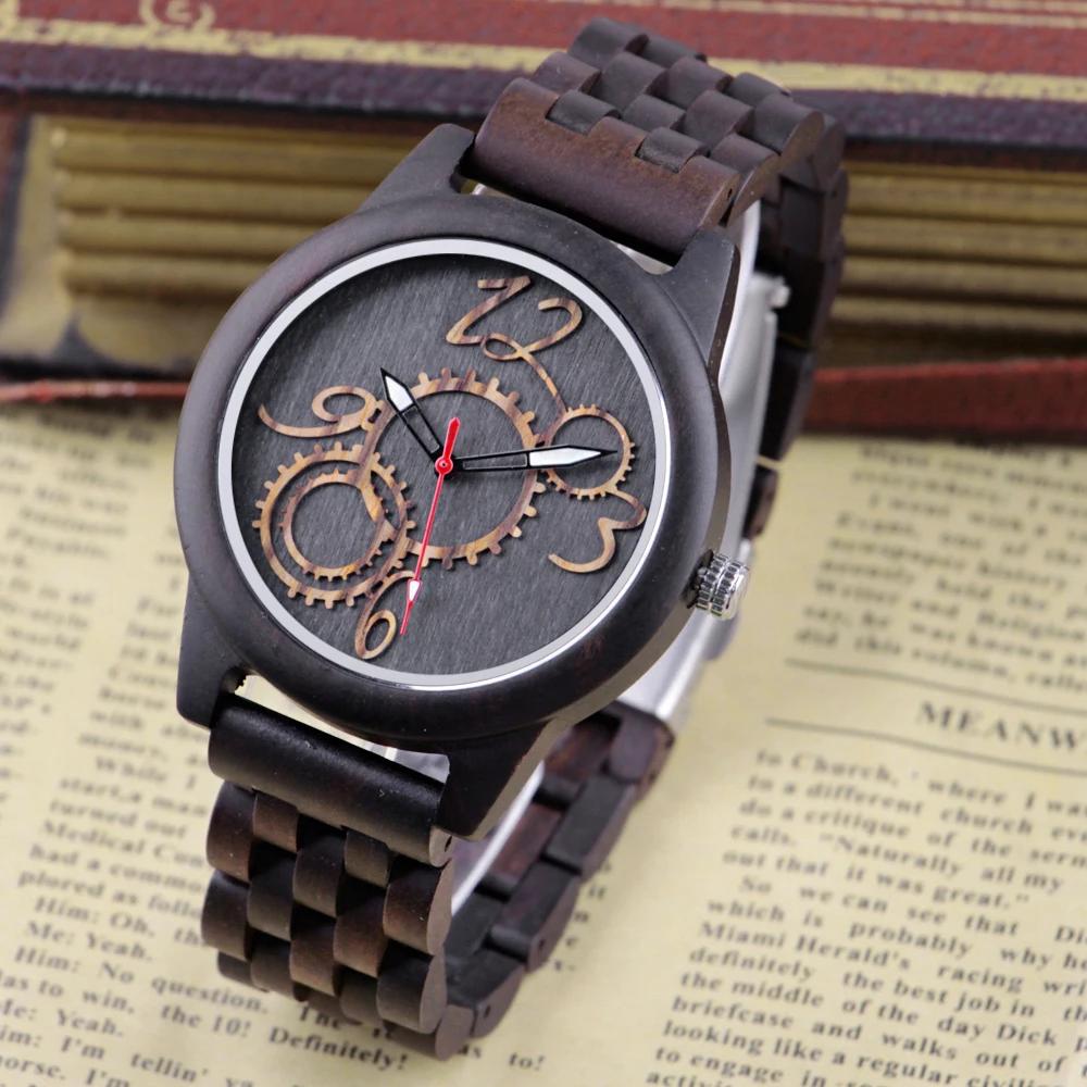 New Gear Pattern Design Cool Black Wooden Quartz Men s Watch Street Casual Fashion Men s Accessory Watch Reloj De Madera
New Gear Pattern Design Cool Black Wooden Quartz Men s Watch Street Casual Fashion Men s Accessory Watch Reloj De Madera