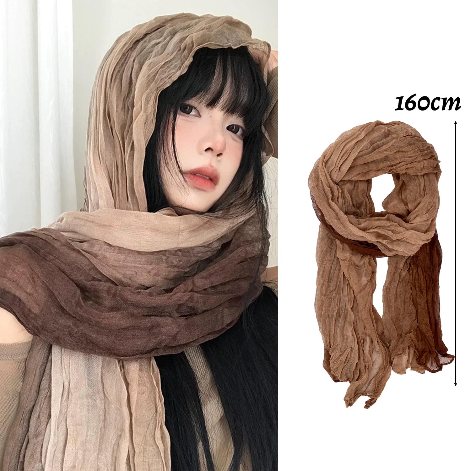 Bohemian Distressed Scarf Womens Crinkled Linen Wrap Desert Styling Headband Fashion Shawl Trendy Summer Accessory Headscarf
Bohemian Distressed Scarf Womens Crinkled Linen Wrap Desert Styling Headband Fashion Shawl Trendy Summer Accessory Headscarf