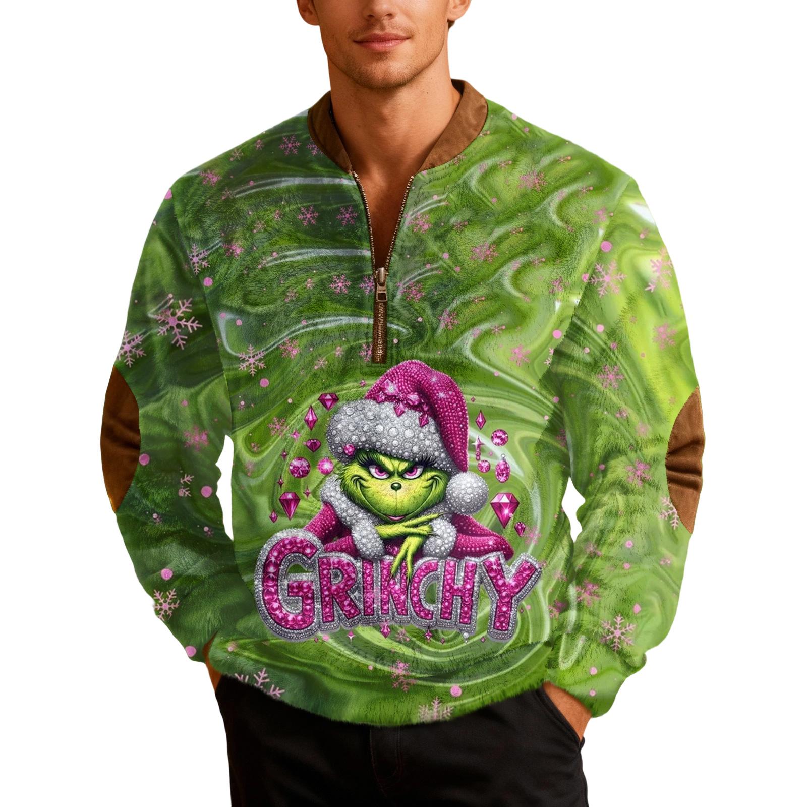 Мужские рождественские толстовки на молнии, рождественские пуловеры с воротником-стойкой L
Мужские рождественские толстовки на молнии, рождественские пуловеры с воротником-стойкой L