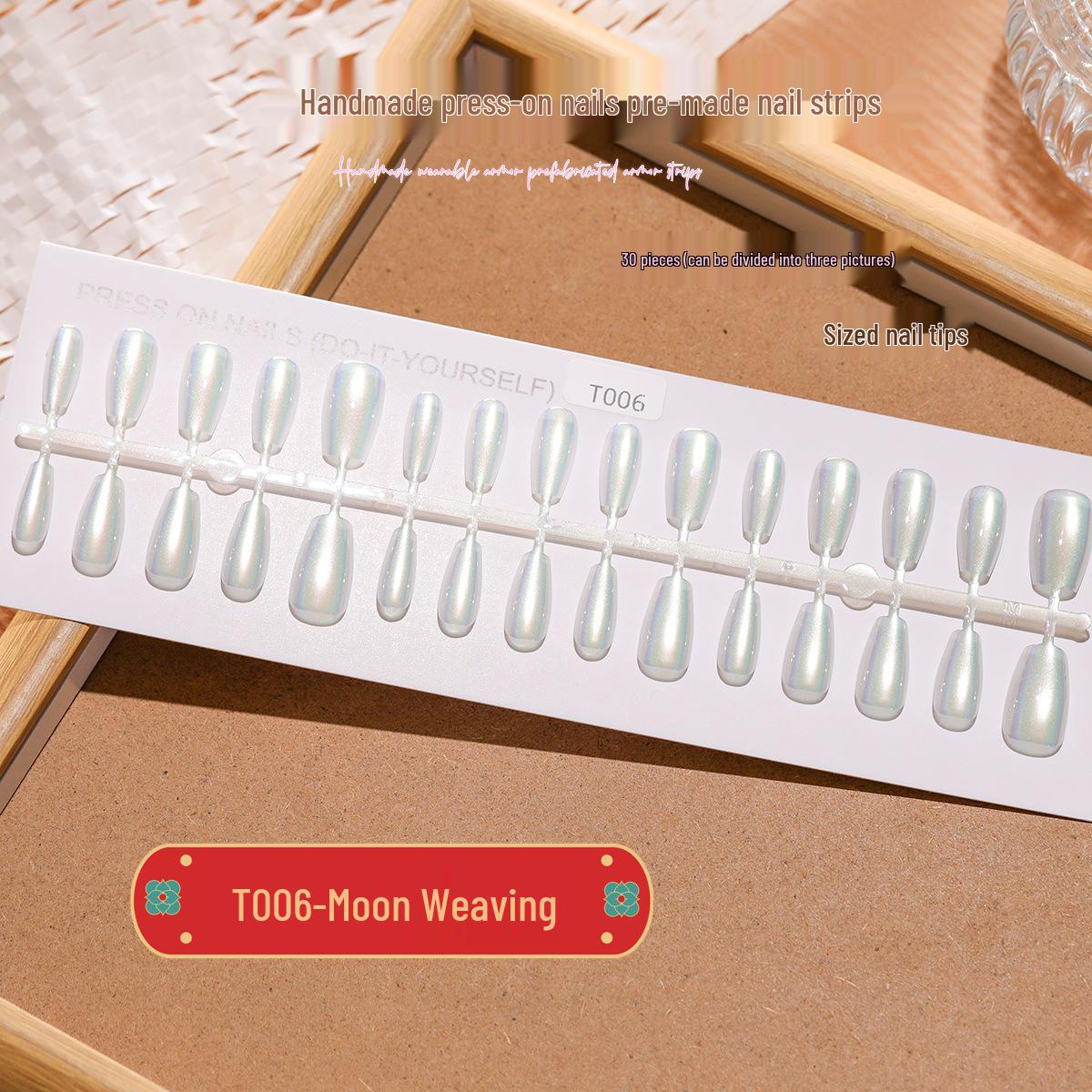 T006# Electroplated Aurora Dazzling White Press-On Nails, 30-Piece Simple Short Ladder Design. Full Set S/S/M
T006# Electroplated Aurora Dazzling White Press-On Nails, 30-Piece Simple Short Ladder Design. Full Set S/S/M