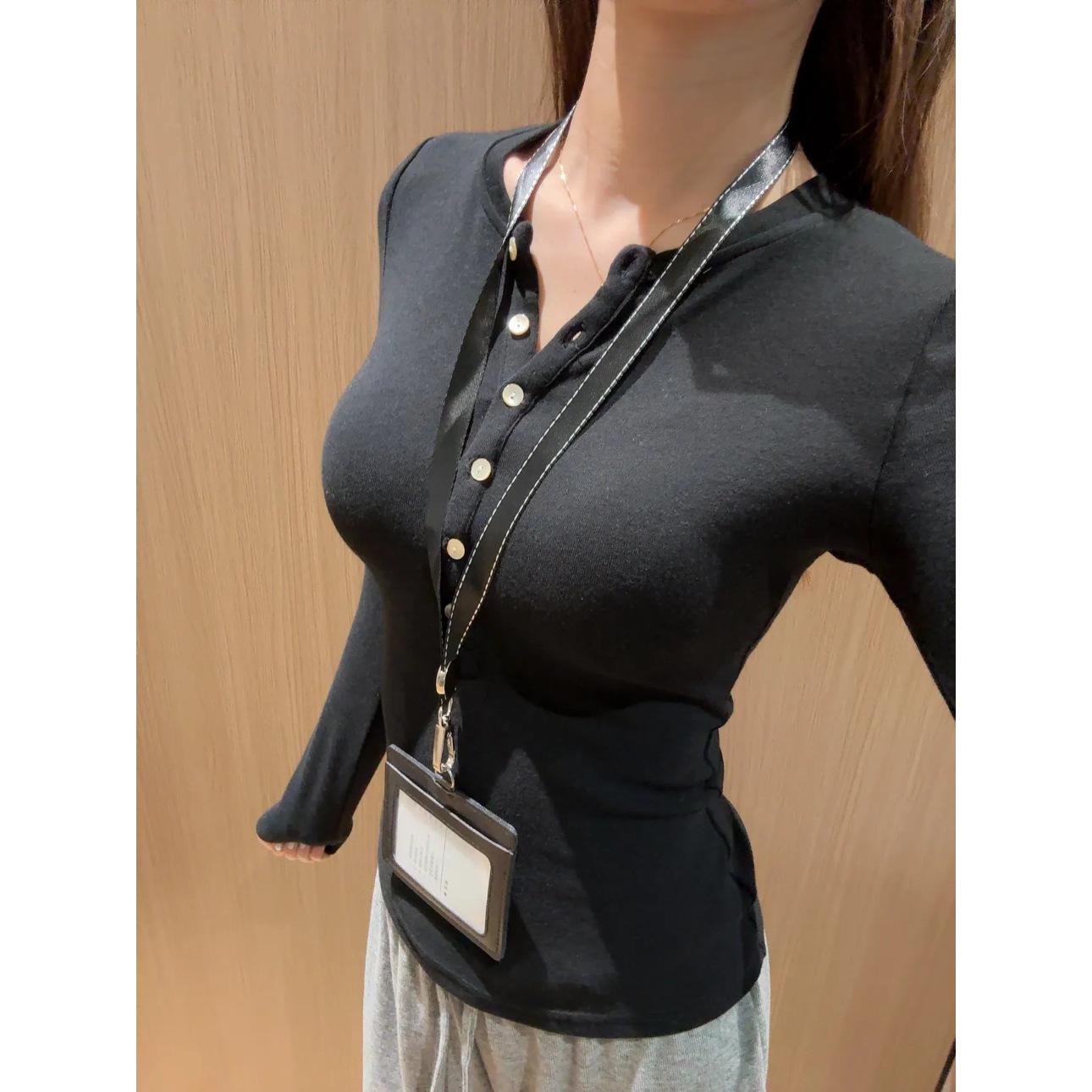 Women s Slim Fit Faux Cashmere Henley Top - Autumn/Winter Long Sleeve Large чорний
Women s Slim Fit Faux Cashmere Henley Top - Autumn/Winter Long Sleeve Large чорний