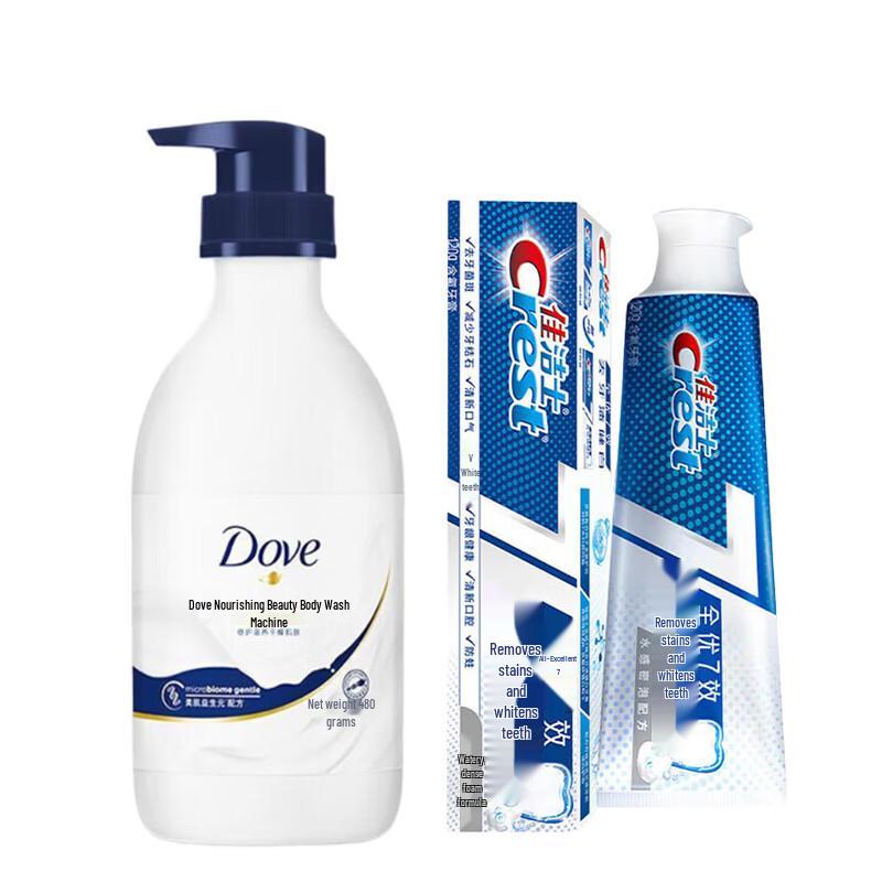 Dove Nourishing Body Wash 460g & Crest 7-Effect Whitening Toothpaste 120g Bundle
Dove Nourishing Body Wash 460g & Crest 7-Effect Whitening Toothpaste 120g Bundle