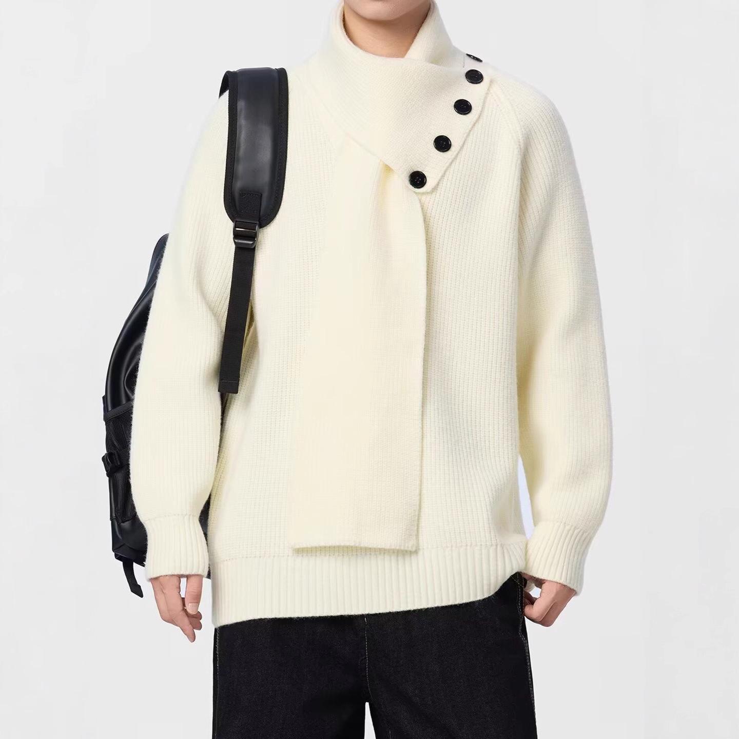 Men s Diagonal Button Half-High Collar Sweater: Autumn/Winter Trendy High-End Knitwear M
Men s Diagonal Button Half-High Collar Sweater: Autumn/Winter Trendy High-End Knitwear M