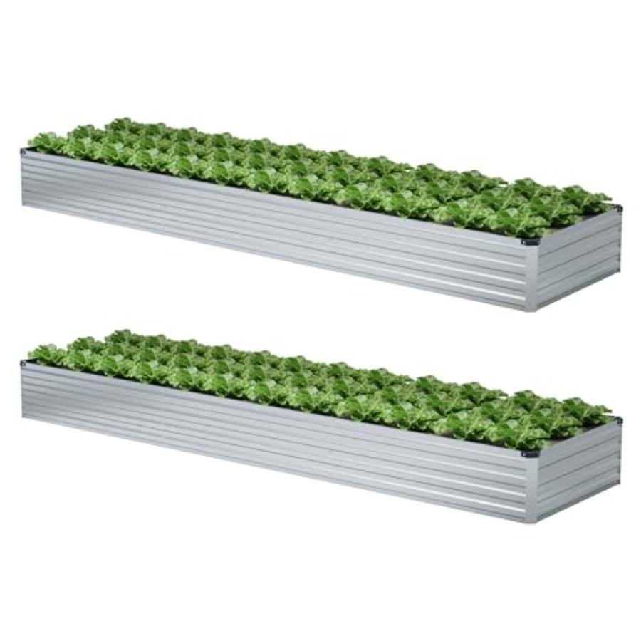 2 Pack 12x2x1FT Galvanized Raised Garden Beds Kit Outdoor Metal Gardening Planter Box for Vegetable Elevated Flower Herbs Silve United States
2 Pack 12x2x1FT Galvanized Raised Garden Beds Kit Outdoor Metal Gardening Planter Box for Vegetable Elevated Flower Herbs Silve United States
