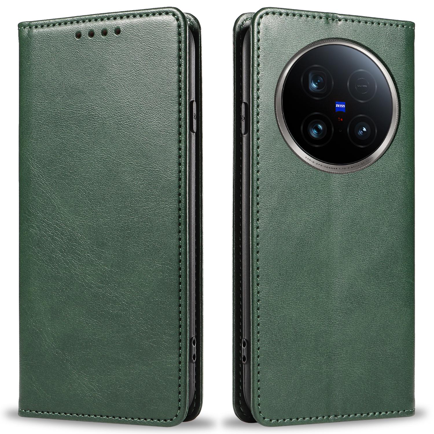 For vivo X100 Ultra 5G Case Leather Stand Magnetic Closure Phone Cover Green
For vivo X100 Ultra 5G Case Leather Stand Magnetic Closure Phone Cover Green