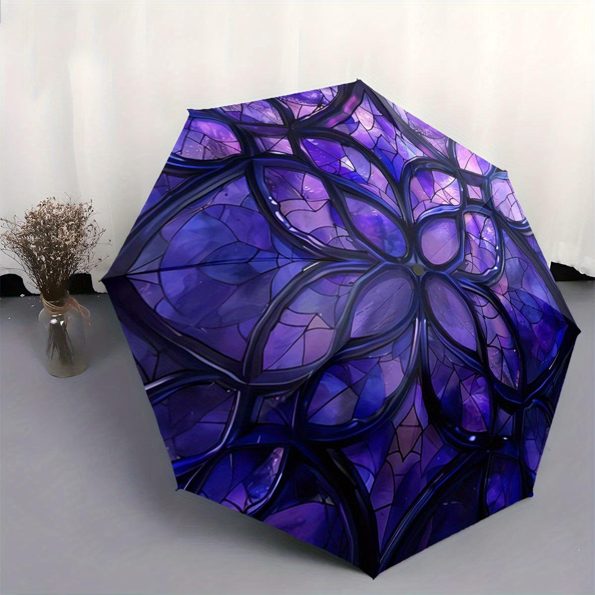 Automatic Open/Close Umbrella with Purple Floral-like pattern - Compact Folding Umbrella, Portable All-Season Everyday & Forma (as the picture,Iron&8K)
Automatic Open/Close Umbrella with Purple Floral-like pattern - Compact Folding Umbrella, Portable All-Season Everyday & Forma (as the picture,Iron&8K)