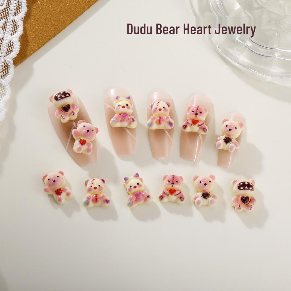 30-Piece 3D Teddy Bear Nail Stickers: Heart & Cartoon Designs Pouty Heart Bear Mix 5pcs
30-Piece 3D Teddy Bear Nail Stickers: Heart & Cartoon Designs Pouty Heart Bear Mix 5pcs