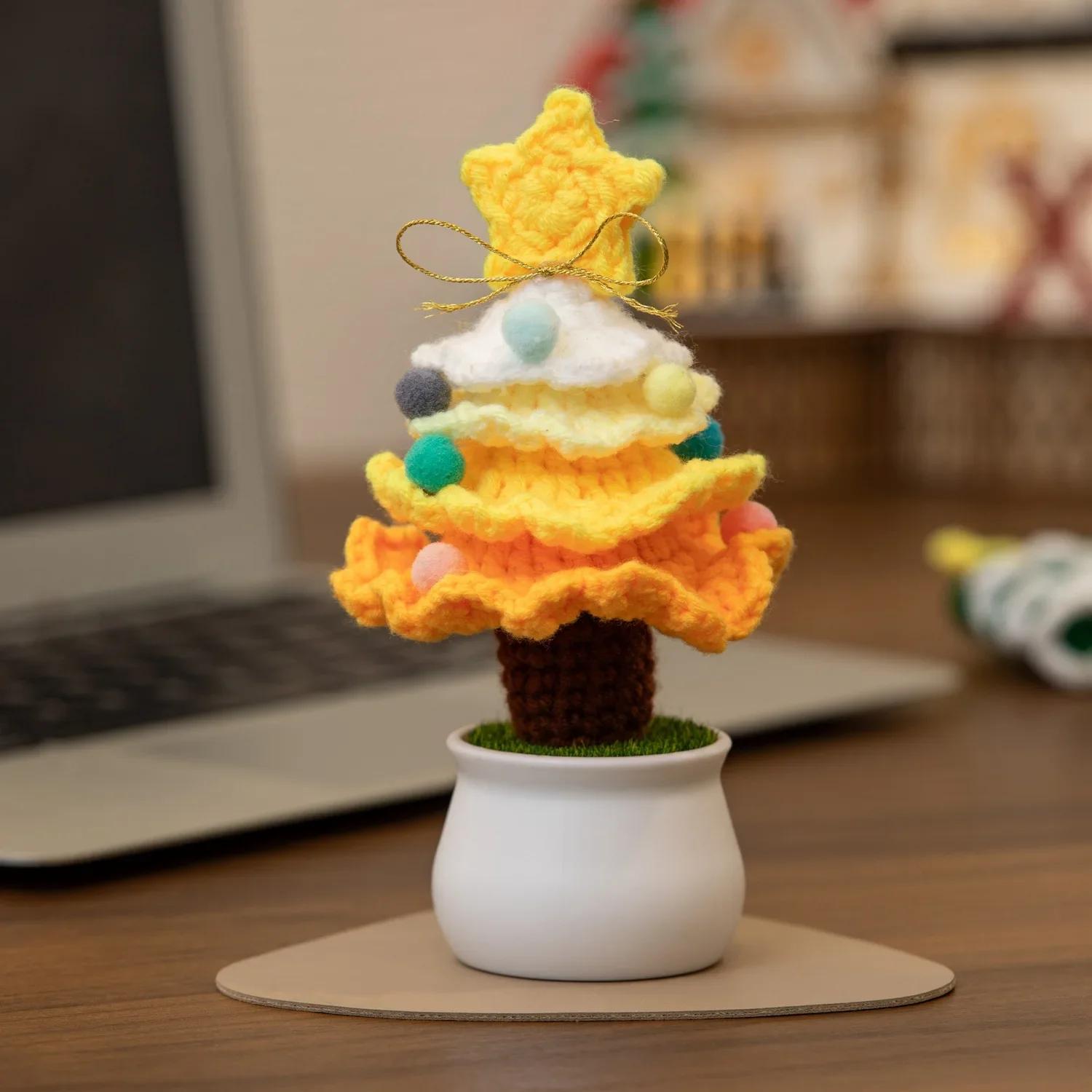 Mini Crochet Christmas Tree Potted Christmas Accessories Creative Handmade Plant Car Table Decor
Mini Crochet Christmas Tree Potted Christmas Accessories Creative Handmade Plant Car Table Decor