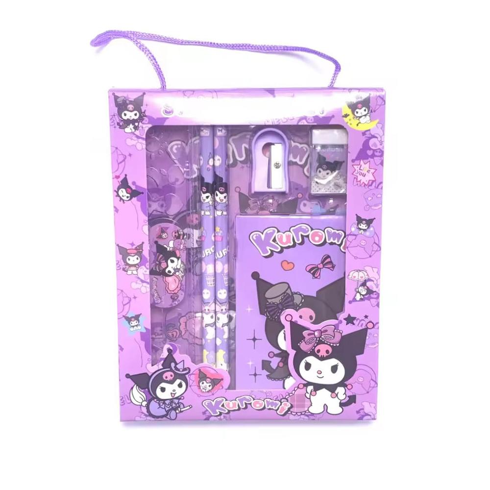 Sanrio Kuromi Melody Handheld Stationery Set Anime Cartoon Pencil Ruler Notebook Kids Learning Gift Prize
Sanrio Kuromi Melody Handheld Stationery Set Anime Cartoon Pencil Ruler Notebook Kids Learning Gift Prize