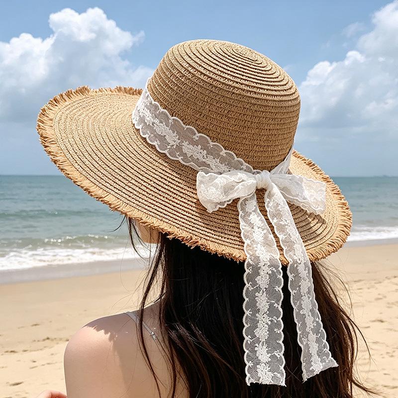 New Women s Lace Bow Straw Hat Summer Wide-Brimmed Hat for Beach Photos Sun Protection and Shade хакі
New Women s Lace Bow Straw Hat Summer Wide-Brimmed Hat for Beach Photos Sun Protection and Shade хакі