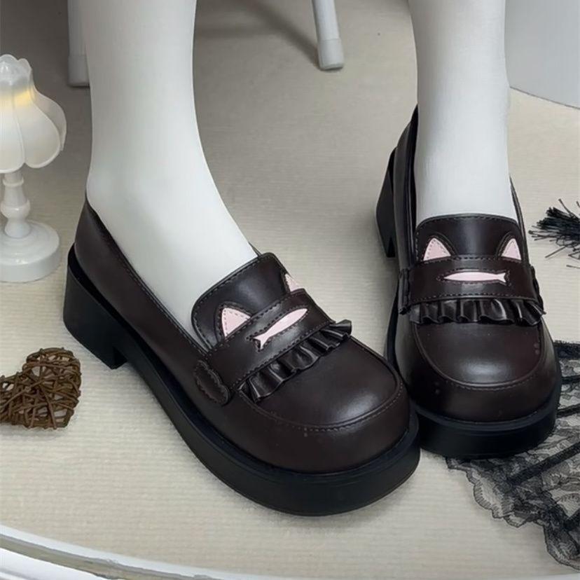 Super soft and comfortable versatile student shoes Lolita Japanese college style thick sole heightening round head JK uniform shoes 2025 38
Super soft and comfortable versatile student shoes Lolita Japanese college style thick sole heightening round head JK uniform shoes 2025 38