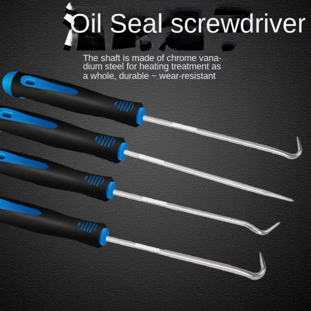 Oil Seal Removal Hook Set with 4 Pieces Including Curved Angled Straight Hooks for Mechanical Prying and Fastener Removal 200mm
Oil Seal Removal Hook Set with 4 Pieces Including Curved Angled Straight Hooks for Mechanical Prying and Fastener Removal 200mm
