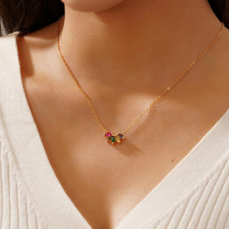 Fashion luxurious high-end inlaid horse eye diamonds colorful flower pendant simple and trendy collar chain jewelry gift 45cm
Fashion luxurious high-end inlaid horse eye diamonds colorful flower pendant simple and trendy collar chain jewelry gift 45cm