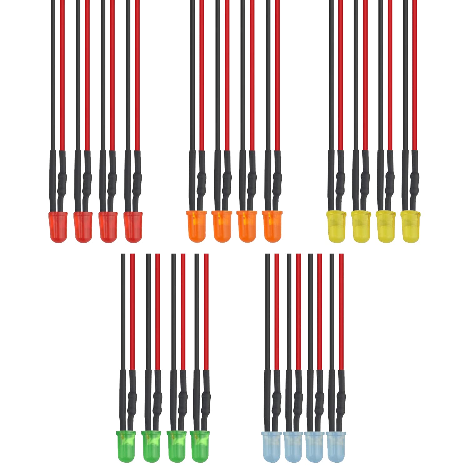 Doyime Light Emitting Diodes for Diorama with 5 Pack of Chip for Resistor for Train Railway Building Model Illumination Illumination, Wiring, 3mm,
Doyime Light Emitting Diodes for Diorama with 5 Pack of Chip for Resistor for Train Railway Building Model Illumination Illumination, Wiring, 3mm,
