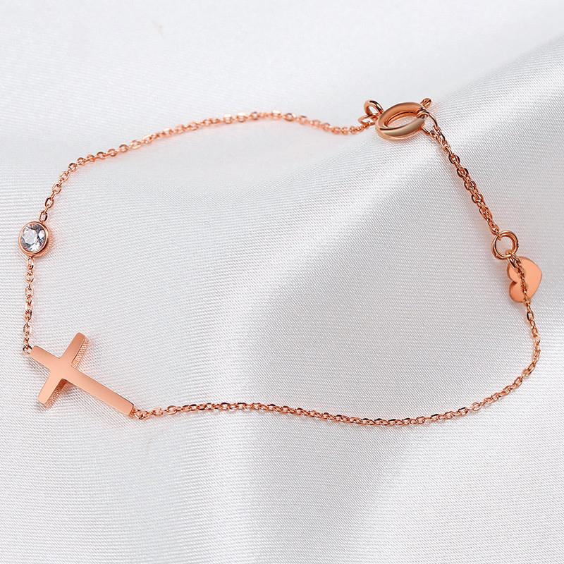 Huitan Simple Single Chain Bracelet for Women Fancy Cross Charm with Shiny CZ Fashion Versatile Female Hand Jewelry
Huitan Simple Single Chain Bracelet for Women Fancy Cross Charm with Shiny CZ Fashion Versatile Female Hand Jewelry
