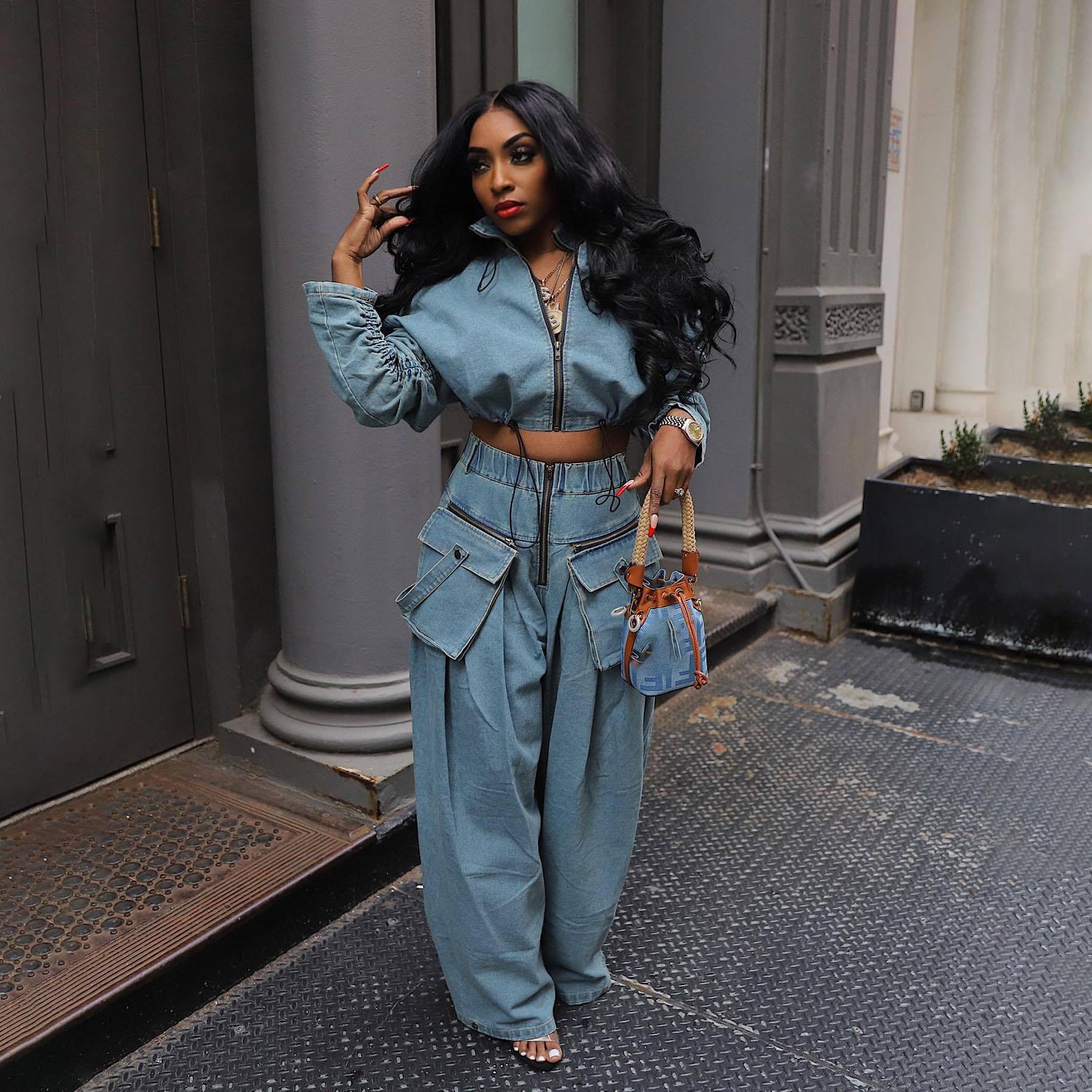 Women s Casual Loose Denim Set Comfortable Versatile Fashionable Pant and Top Ensemble XS синій
Women s Casual Loose Denim Set Comfortable Versatile Fashionable Pant and Top Ensemble XS синій