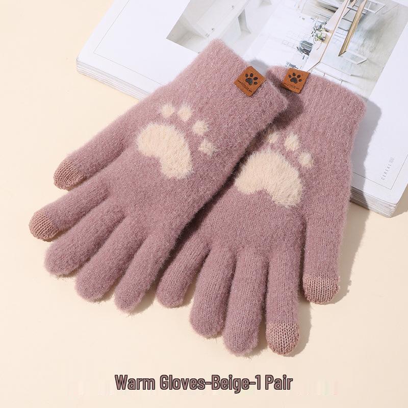 Korean Style Cute Fleece Lined Touch Screen Winter Gloves - Thick, Warm Five-Finger Design for Students
Korean Style Cute Fleece Lined Touch Screen Winter Gloves - Thick, Warm Five-Finger Design for Students