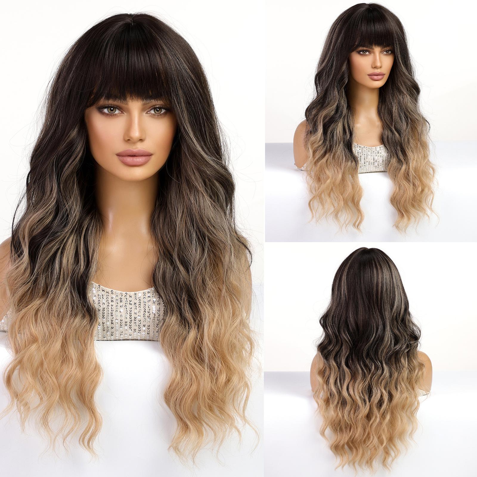 Wavy Wigs with Bangs for Women wigs Synthetic Long Wigs Natural Looking Heat Resistant for Daily Party Use 26 Inches
Wavy Wigs with Bangs for Women wigs Synthetic Long Wigs Natural Looking Heat Resistant for Daily Party Use 26 Inches