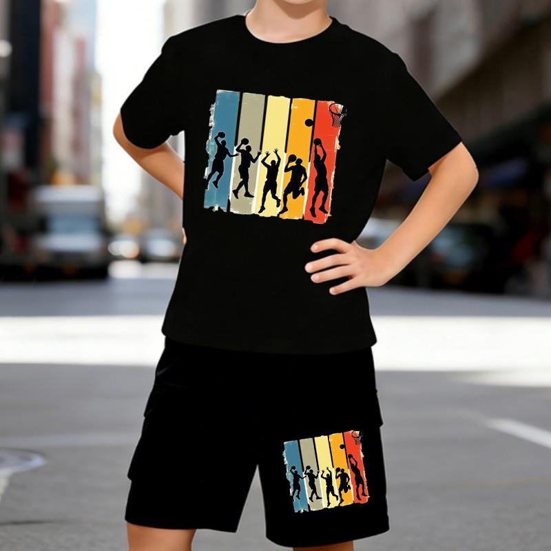 Boys 2 Piece Dynamic Basketball Print outfit, Short Sleeve T-Shirt and Shorts Set for Kids Age 5-14,Black ,White Sporty Casual Summer Clothes 5-6 Years чёрный
Boys 2 Piece Dynamic Basketball Print outfit, Short Sleeve T-Shirt and Shorts Set for Kids Age 5-14,Black ,White Sporty Casual Summer Clothes 5-6 Years чёрный