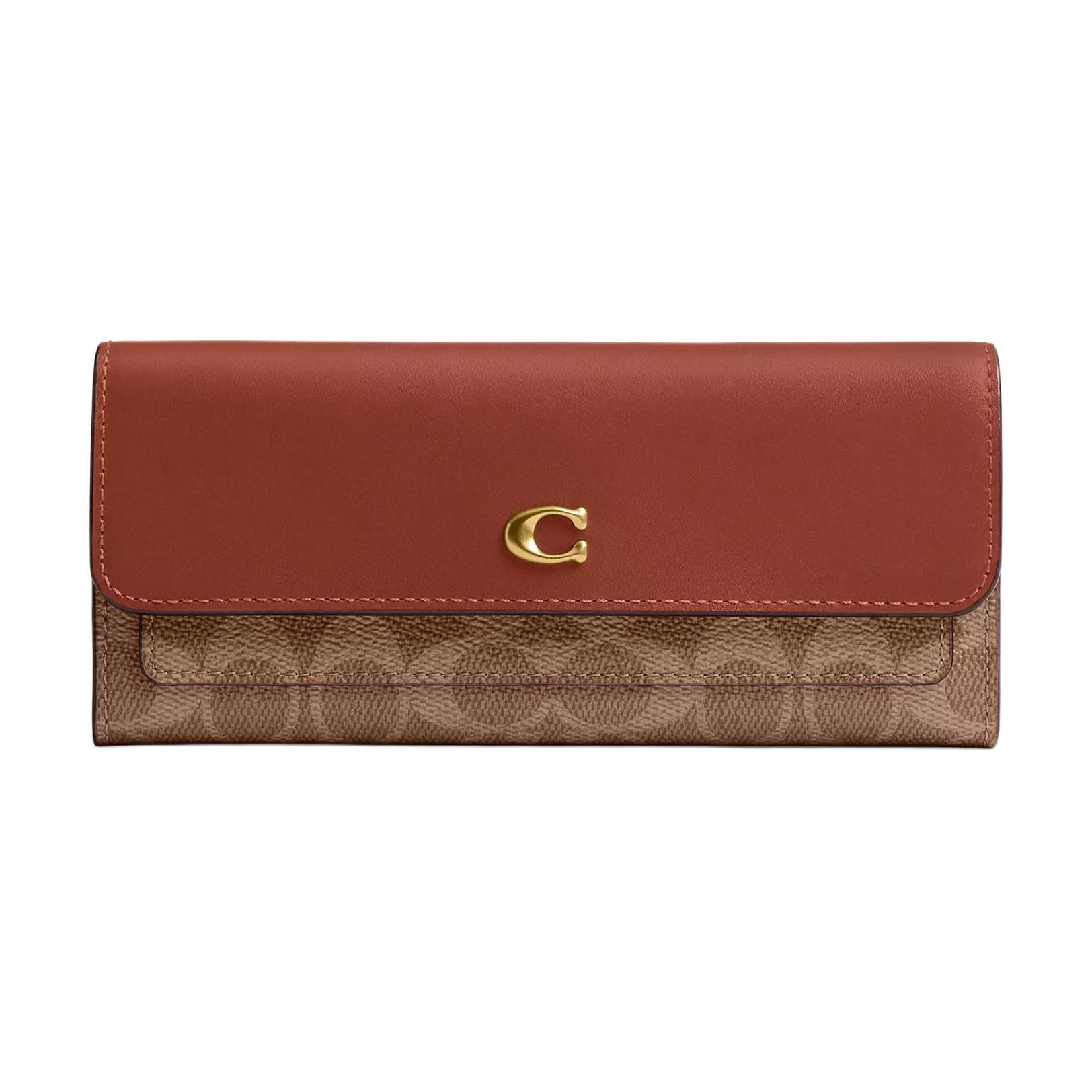 Coach Mila 19 Long Flap Folded Coated Canvas And Calfskin Wallet Women wallet Brass Caramel CAT55-B4XHG Brass & Charcoal
Coach Mila 19 Long Flap Folded Coated Canvas And Calfskin Wallet Women wallet Brass Caramel CAT55-B4XHG Brass & Charcoal