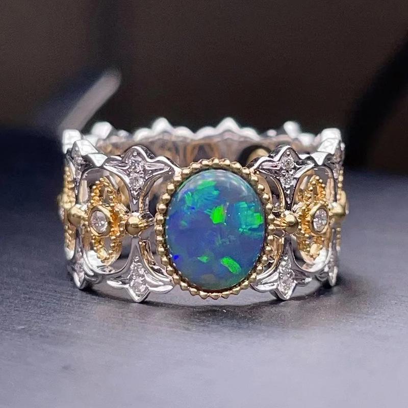 Xiancan Jewelry 2024 Silver Ring: Rose Gold-Plated, Inlaid with Blue-Purple Opal (5x7mm) for Women Size 9
Xiancan Jewelry 2024 Silver Ring: Rose Gold-Plated, Inlaid with Blue-Purple Opal (5x7mm) for Women Size 9