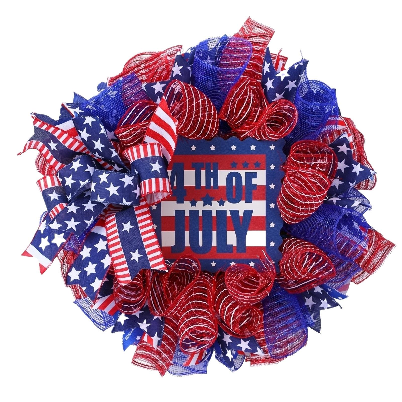 40CM Independence Day Wreath Decoration American Flag Themed Door Hanging Home Window Holiday Front Door Wreath One Size
40CM Independence Day Wreath Decoration American Flag Themed Door Hanging Home Window Holiday Front Door Wreath One Size