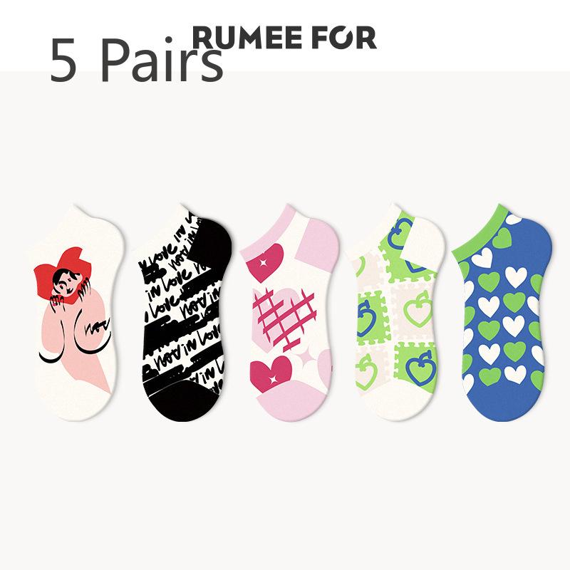 5 пар женских новых летних тонких нескользящих дышащих коротких невидимых носков-лодочек с небольшим вырезом 5 Pairs
5 пар женских новых летних тонких нескользящих дышащих коротких невидимых носков-лодочек с небольшим вырезом 5 Pairs