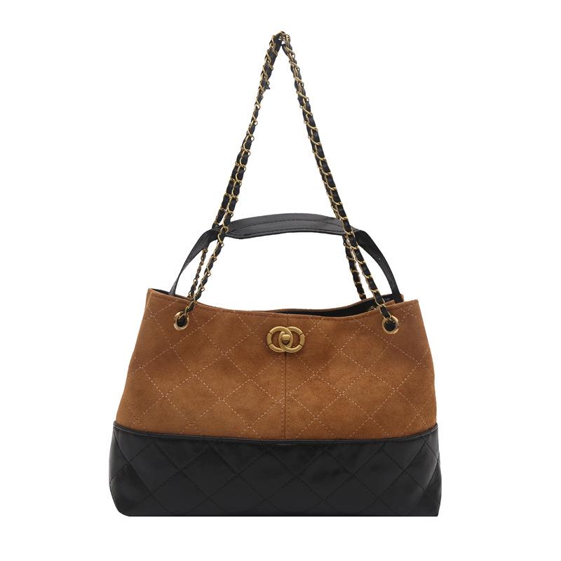 2025 Euro-American Retro Frosted Color-Block Chain Shoulder Tote Bag One Size коричневий
2025 Euro-American Retro Frosted Color-Block Chain Shoulder Tote Bag One Size коричневий