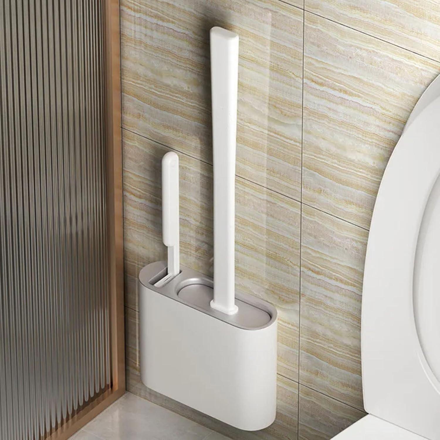 Silicone Toilet Brush Holder with Soft TPR Flexible Bristles Toilet Cleaning Brushes Long Plastic Handle Bathroom Accessories білий
Silicone Toilet Brush Holder with Soft TPR Flexible Bristles Toilet Cleaning Brushes Long Plastic Handle Bathroom Accessories білий