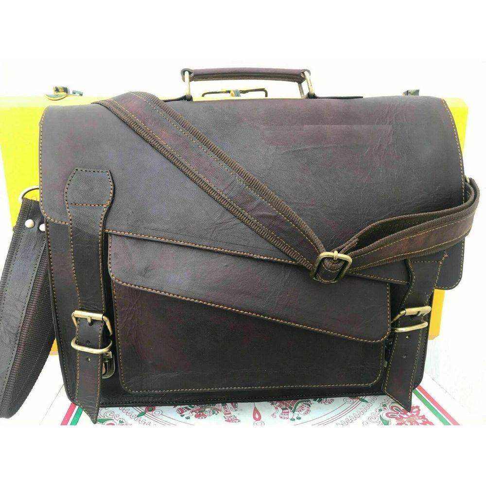 Messenger Shoulder Satchel Laptop Briefcase Bag Vintage Leather Expandable 18 x 14 x 6 in коричневий
Messenger Shoulder Satchel Laptop Briefcase Bag Vintage Leather Expandable 18 x 14 x 6 in коричневий
