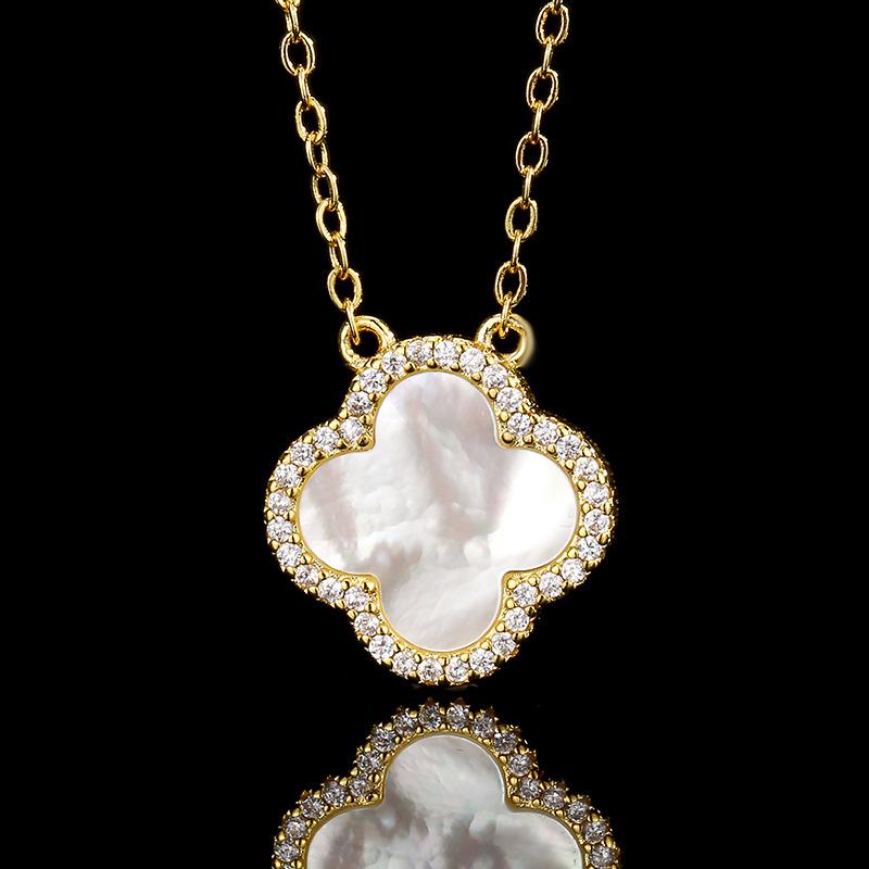 Ювелирный набор Ювелирные изделия Натуральная белая ракушка Клевер Серьги Ожерелье Браслет Полный бриллиант Женский Премиум
Ювелирный набор Ювелирные изделия Натуральная белая ракушка Клевер Серьги Ожерелье Браслет Полный бриллиант Женский Премиум