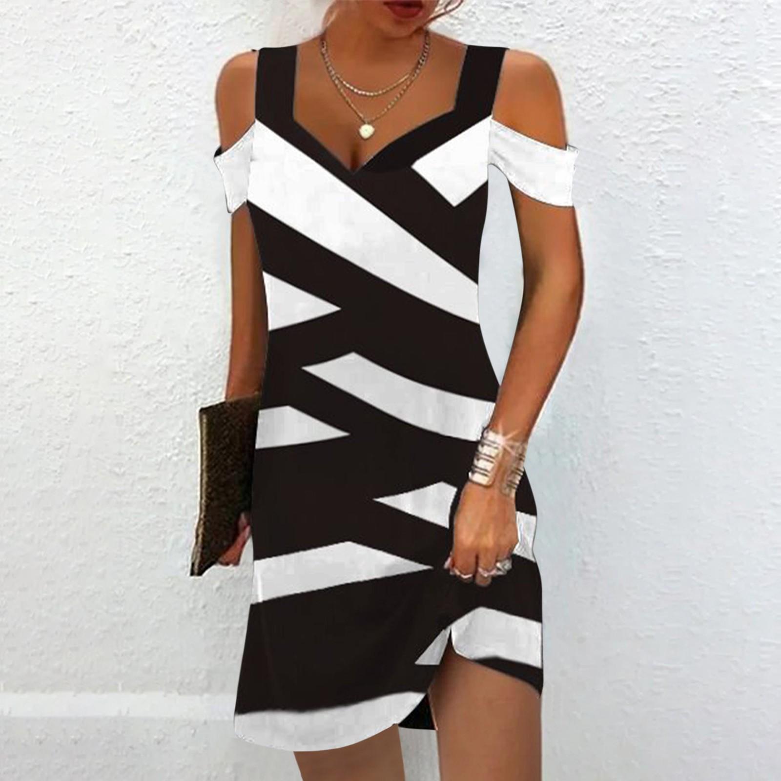 Женское платье с V-образным вырезом и открытыми плечами, винтажное повседневное платье с принтом, однотонное платье для женщин XL чёрный
Женское платье с V-образным вырезом и открытыми плечами, винтажное повседневное платье с принтом, однотонное платье для женщин XL чёрный