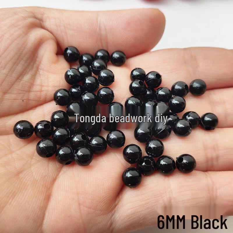 Pure Black Acrylic Beads for DIY Jewelry Making - Handmade Straight Hole Beading Accessories
Pure Black Acrylic Beads for DIY Jewelry Making - Handmade Straight Hole Beading Accessories