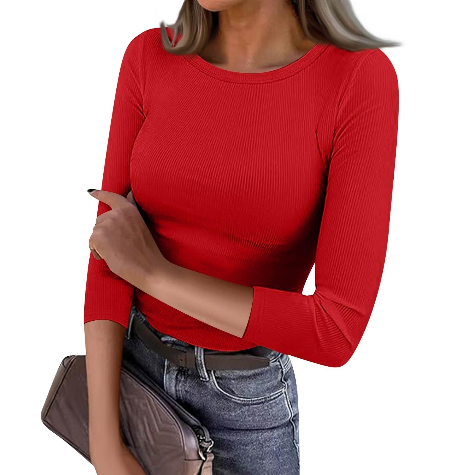 Women s Slim Fit Ribbed Knit Long Sleeve Top Versatile Crew Neck Casual Blouse for Everyday Wear in Red M красный
Women s Slim Fit Ribbed Knit Long Sleeve Top Versatile Crew Neck Casual Blouse for Everyday Wear in Red M красный