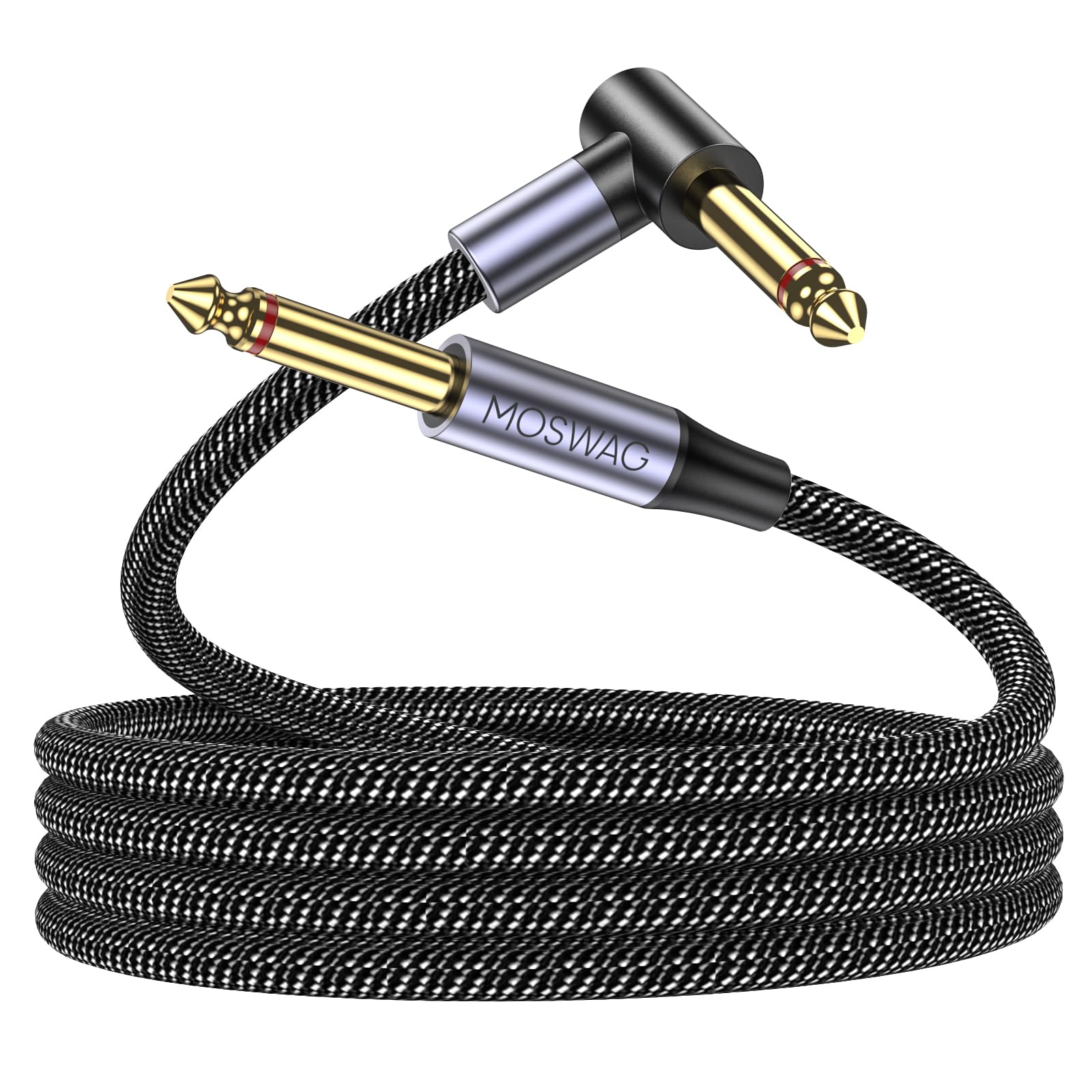 MOSWAG Guitar Shielded Cable Guitar Cable with 24K Gold Plated Plugs Nylon Braided Cover Instrument Cable for Drums Cable, 6.35mm (3m), 6.35TS / чорний
MOSWAG Guitar Shielded Cable Guitar Cable with 24K Gold Plated Plugs Nylon Braided Cover Instrument Cable for Drums Cable, 6.35mm (3m), 6.35TS / чорний