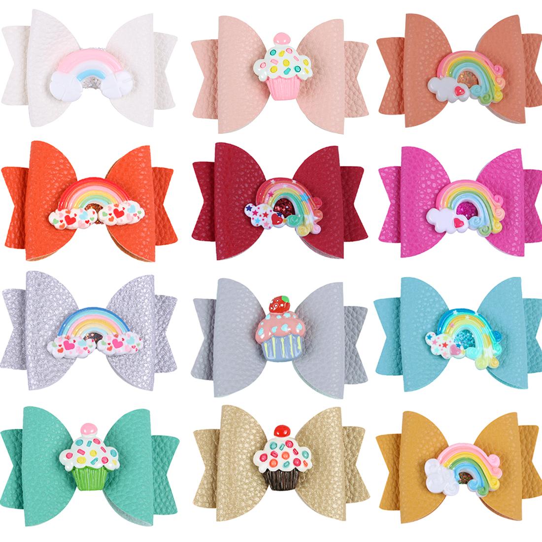 1PC PU Leather Hair Bows with Clips 3inch Bows Rainbow Hair Clips Girls Barrettes Children Kids Hairpins Party Hair Accessories
1PC PU Leather Hair Bows with Clips 3inch Bows Rainbow Hair Clips Girls Barrettes Children Kids Hairpins Party Hair Accessories