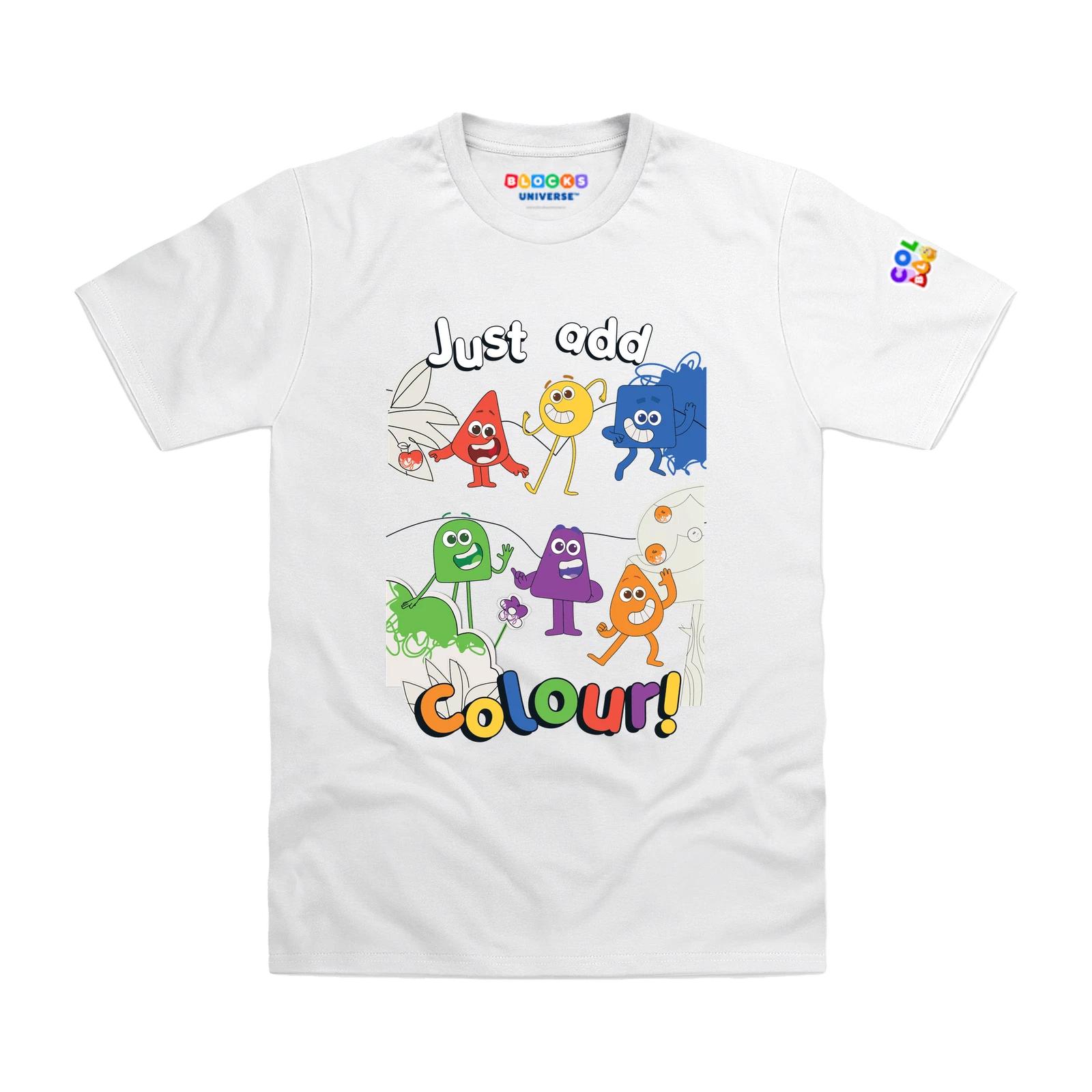 Officially Licensed Colourblocks Just Add Colour Kids T-Shirt 120
Officially Licensed Colourblocks Just Add Colour Kids T-Shirt 120