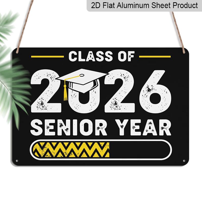 2D Flat, 1pc Class of 2026 Senior Year Aluminium Sign 8x12 Inch - Grad Cap & Progress Bar Design, Distressed Black & Gold Decor, High School/College 20*30cm
2D Flat, 1pc Class of 2026 Senior Year Aluminium Sign 8x12 Inch - Grad Cap & Progress Bar Design, Distressed Black & Gold Decor, High School/College 20*30cm