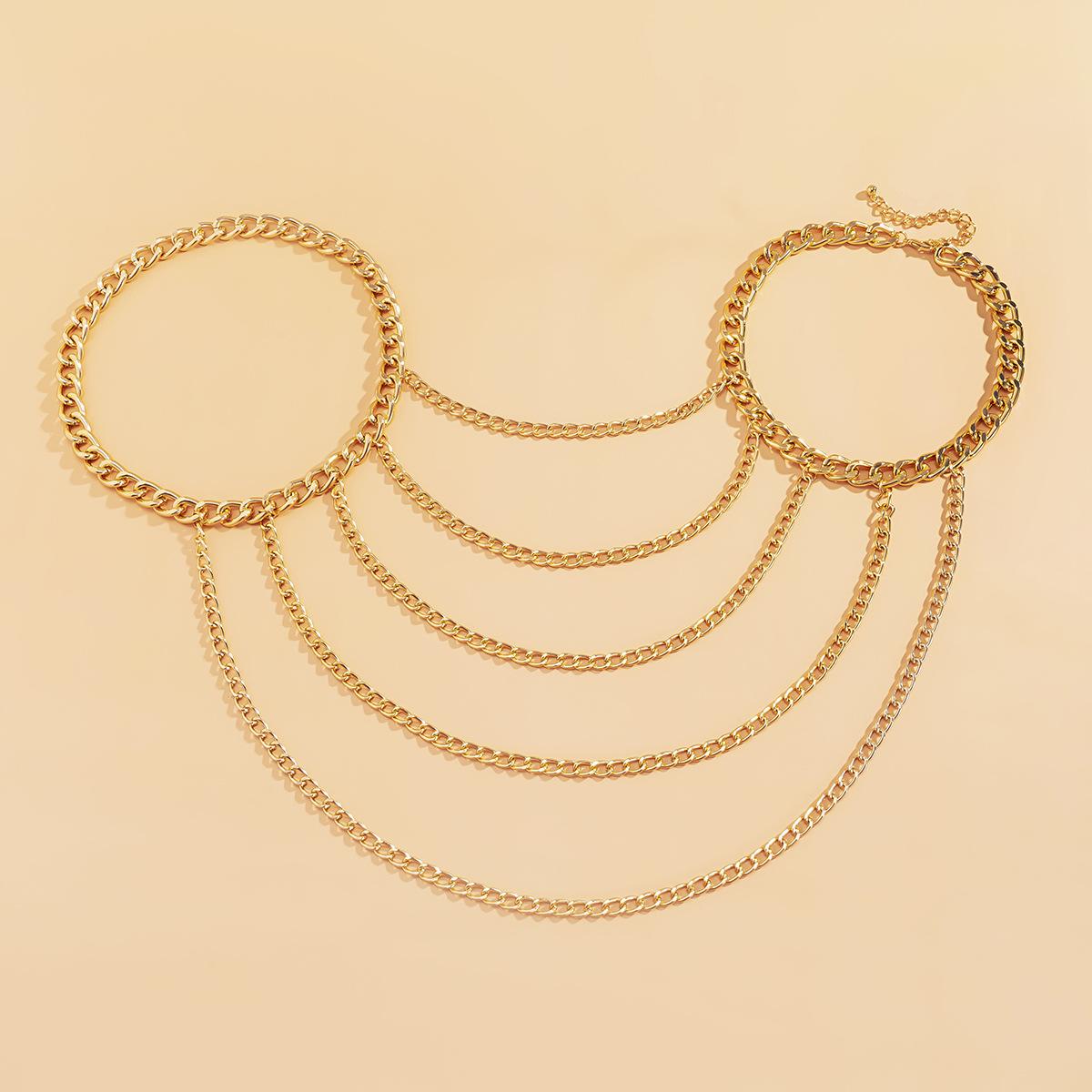 Exaggerated One-piece Hollow Tassel Neck Necklace Body Chain Jewelry Sexy Street Style Metal Belt Woman Shoulder Jewellery Women
Exaggerated One-piece Hollow Tassel Neck Necklace Body Chain Jewelry Sexy Street Style Metal Belt Woman Shoulder Jewellery Women