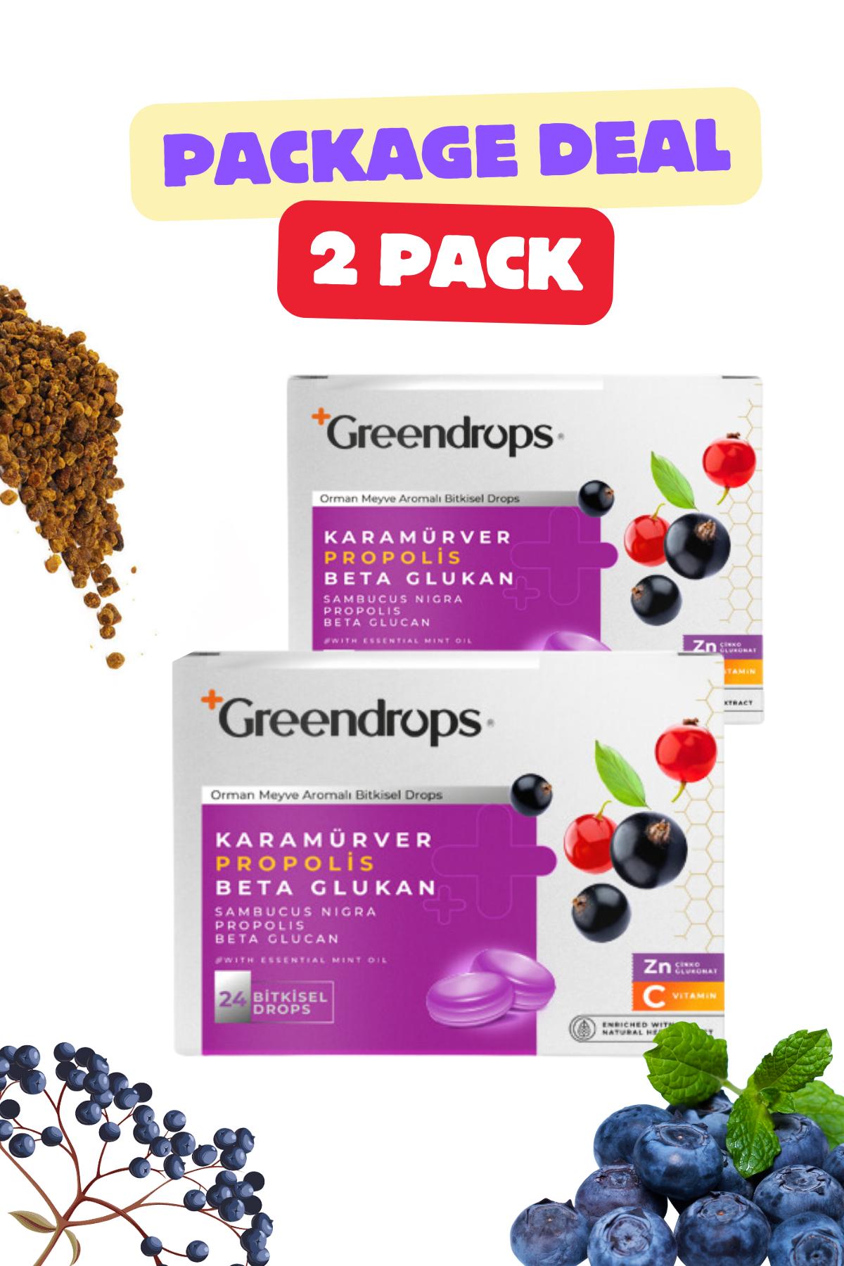 2X Herbal Drops Throat Lozenge - Forest Fruit Flavored - Black Elderberry, Propolis, Beta Glucan
2X Herbal Drops Throat Lozenge - Forest Fruit Flavored - Black Elderberry, Propolis, Beta Glucan