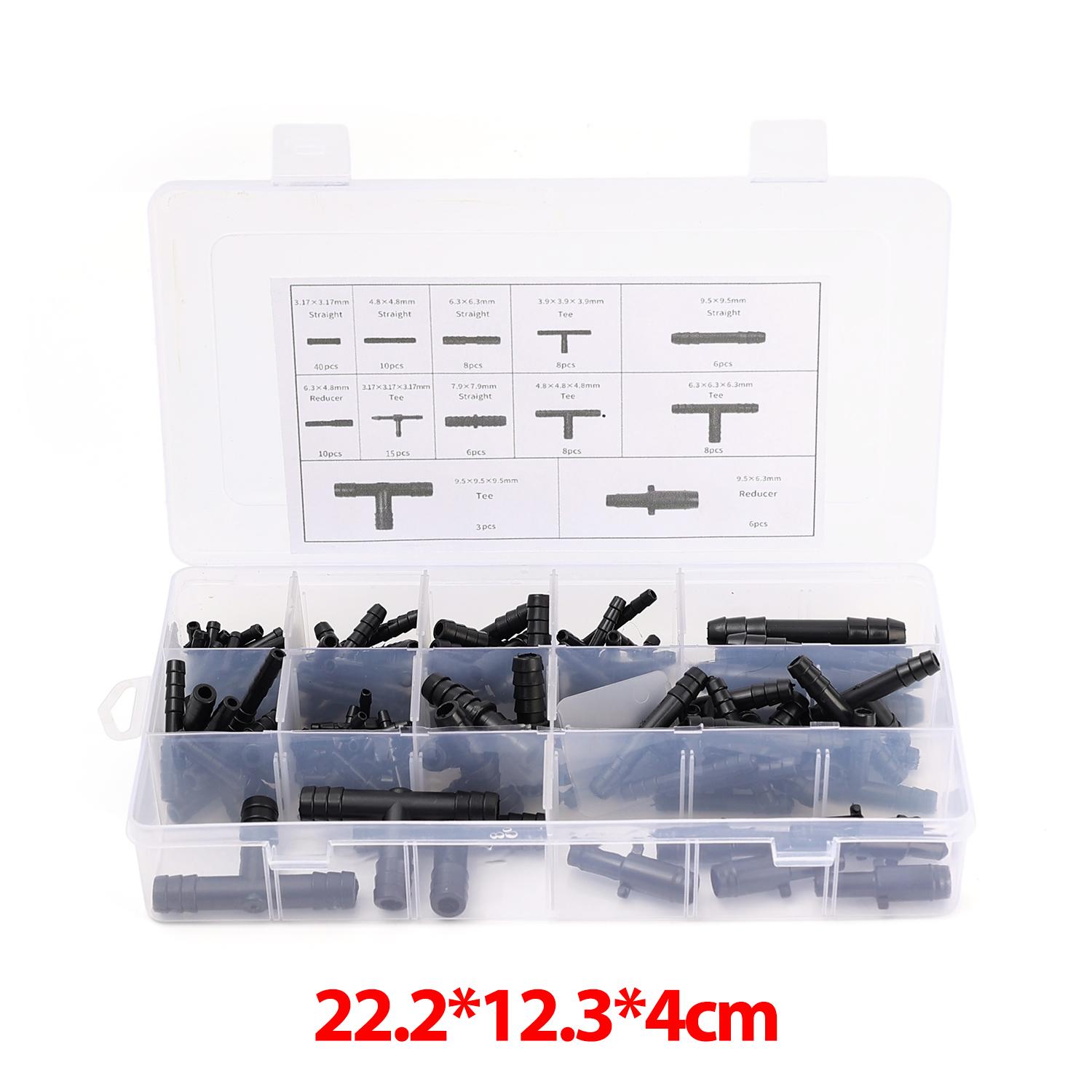 128pcs/set Car Hose Connector Assortment Reducer Set Plastic Straight T Piece Connectors for Cooling Systems Fuel Systems
128pcs/set Car Hose Connector Assortment Reducer Set Plastic Straight T Piece Connectors for Cooling Systems Fuel Systems