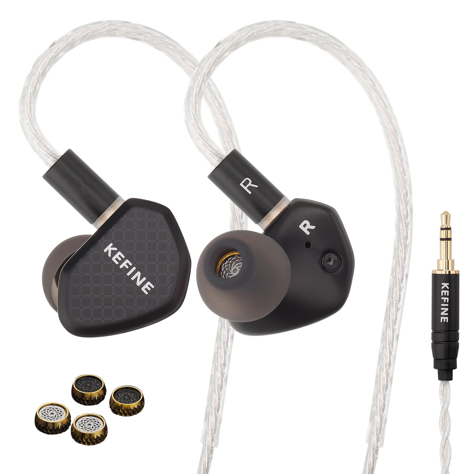 KEFINE Klean Wired Gaming Full DLC 2 Interchangeable Zinc Alloy High Detachable Dedicated Case Included Earphones, 10mm, Diaphragm, IEM, Nozzles, чорний
KEFINE Klean Wired Gaming Full DLC 2 Interchangeable Zinc Alloy High Detachable Dedicated Case Included Earphones, 10mm, Diaphragm, IEM, Nozzles, чорний