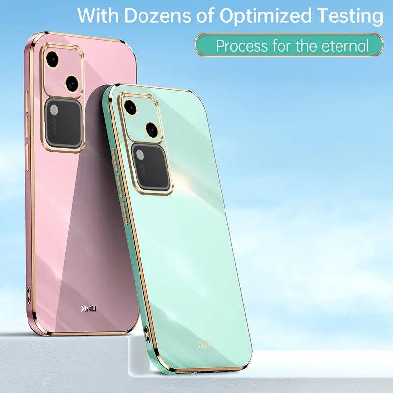 Квадратная задняя крышка с роскошным покрытием для Vivo V30 Pro 5G, мягкий силиконовый противоударный защитный чехол для телефона Vivo V29 Lite VivoV27 5G V25E
Квадратная задняя крышка с роскошным покрытием для Vivo V30 Pro 5G, мягкий силиконовый противоударный защитный чехол для телефона Vivo V29 Lite VivoV27 5G V25E
