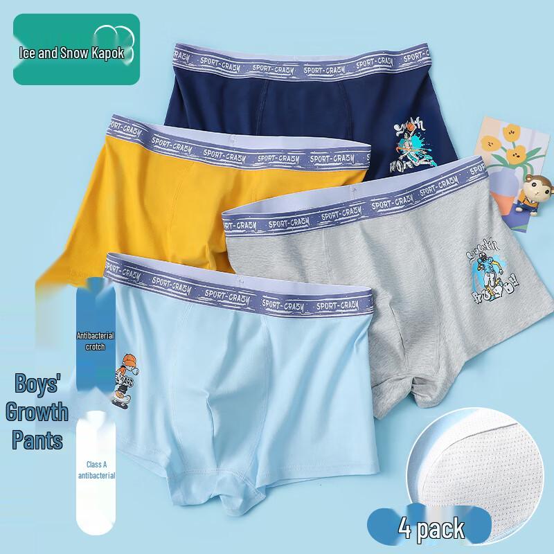 Teen Boys Antibacterial Cotton Boxer Briefs 170 (L)
Teen Boys Antibacterial Cotton Boxer Briefs 170 (L)