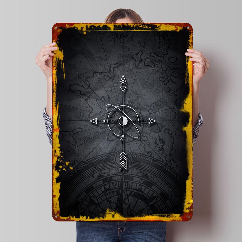 Compass Arrow on Map Poster Customized Wall Art Vintage Metal Signs Retro Tin Plaque for Man Cave Decoration Bedroom Decorations 20x30cm(7.8x11.8inch)
Compass Arrow on Map Poster Customized Wall Art Vintage Metal Signs Retro Tin Plaque for Man Cave Decoration Bedroom Decorations 20x30cm(7.8x11.8inch)