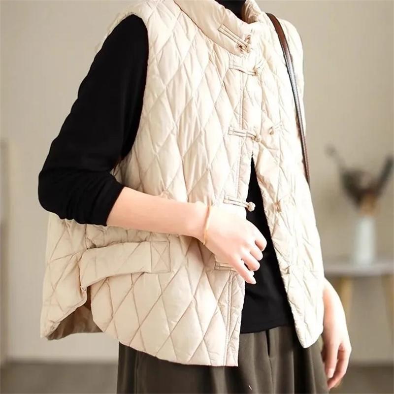 Autumn Winter Parkas Women Puffer Vest Loose Cropped Stand Collar Sleeveless Vest Jackets Down Cotton Padded Waistcoat XXXL
Autumn Winter Parkas Women Puffer Vest Loose Cropped Stand Collar Sleeveless Vest Jackets Down Cotton Padded Waistcoat XXXL