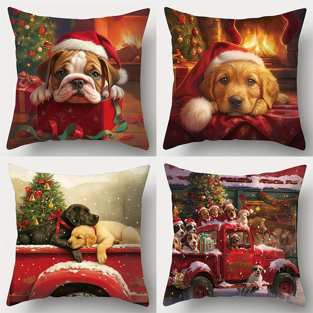 Christmas decoration pillowcase car cute puppy pillow cover sofa cushion suite room home decoration gift for friends 40x40cm
Christmas decoration pillowcase car cute puppy pillow cover sofa cushion suite room home decoration gift for friends 40x40cm